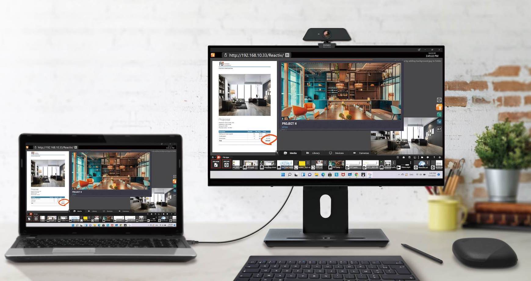 Monitor interaktywny Ideao Hub 24" + Pisak Ideao Pen